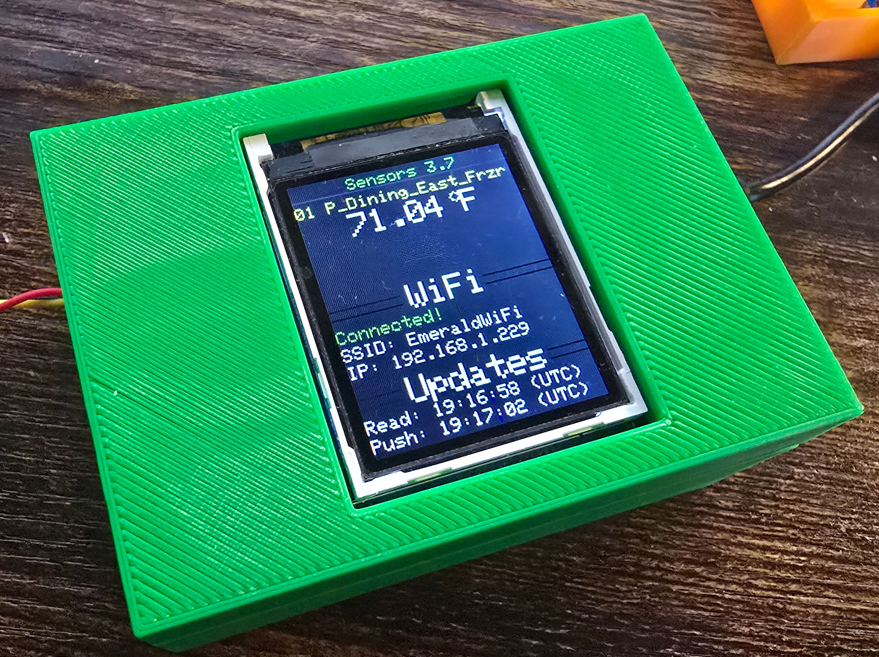 Quick snapshot of a sensor box running